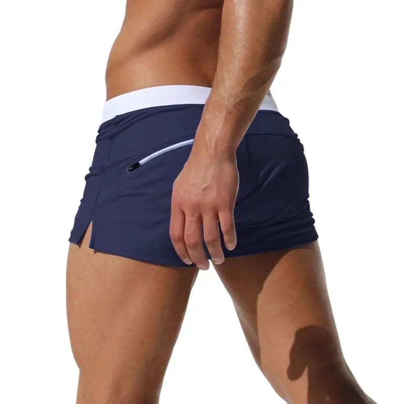Men's Low Waist Swimwear Trunk with Pocket