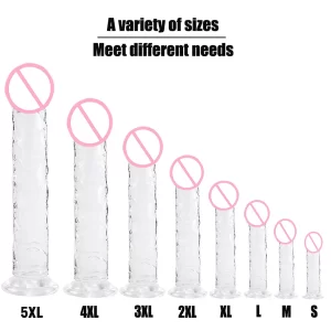 Unisex Realistic Soft Jelly Dildo with Suction Cup