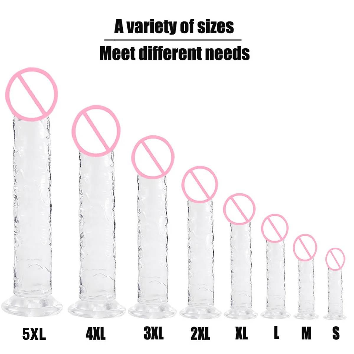 Unisex Realistic Soft Jelly Dildo with Suction Cup