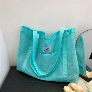 Women’s Transparent Mesh Tote Bag Shoulder Bag