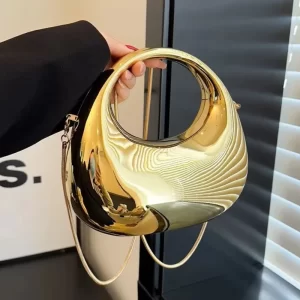 Women’s Shoulder Bag Half Moon Designer Evening Clutch Bag