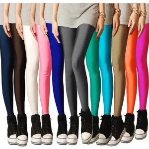Solid Candy Neon High Stretch Plus Size Leggings