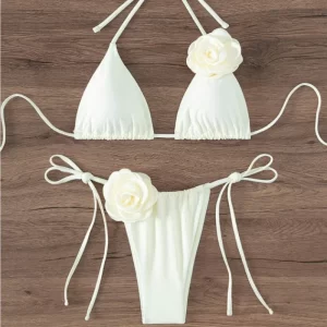 Sexy Low-Waist Wire-Free Two-Pieces Bikini Set