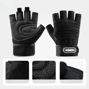 Unisex Gym Cycling Outdoor Sports Gloves with Wrist Guard