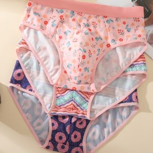 3pcs Men’s Floral Print Briefs