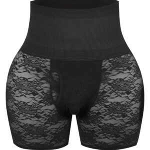 Men’s High-Waisted Lace Trimmed Tummy Control Leggings