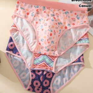 3pcs Men’s Floral Print Briefs
