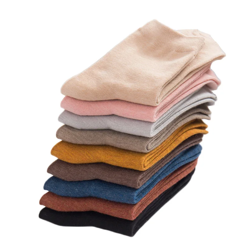 Women's Solid Thin Candy Colour Bamboo Fibre Socks