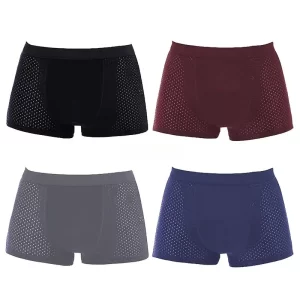 Men’s Breathable Mesh Bamboo Boxer Briefs-Ventilation Holes