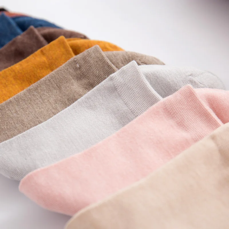 Women's Solid Thin Candy Colour Bamboo Fibre Socks