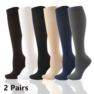 2 Pairs Anti-Fatigue Blood Circulation Compression Socks
