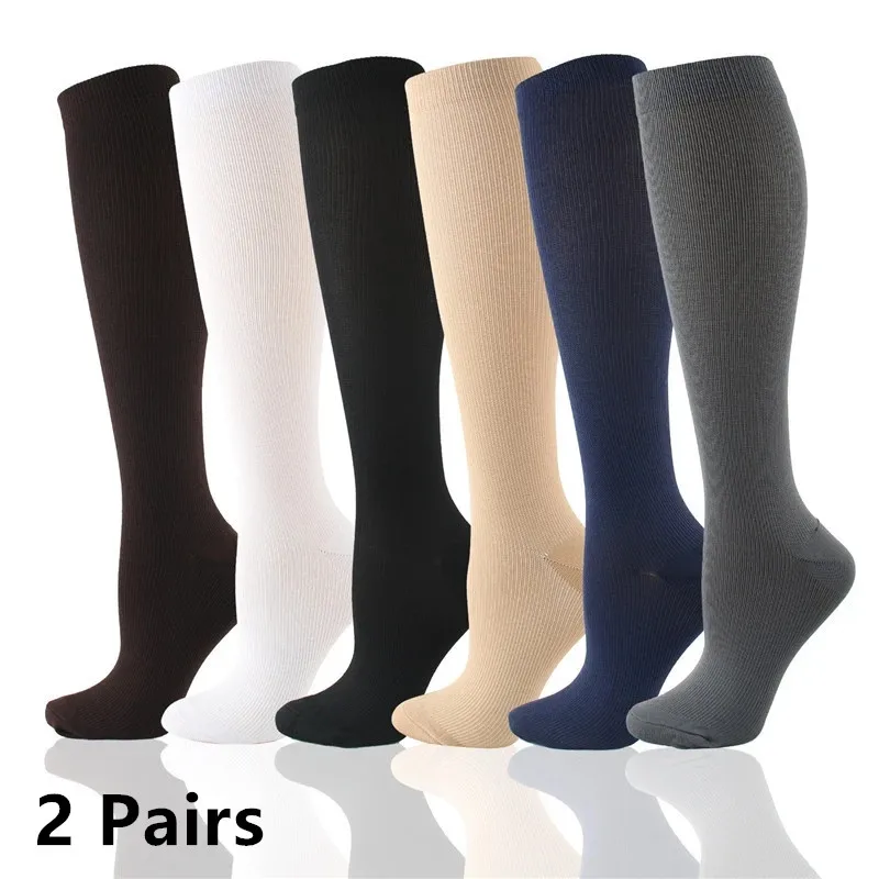 2 Pairs Anti-Fatigue Blood Circulation Compression Socks