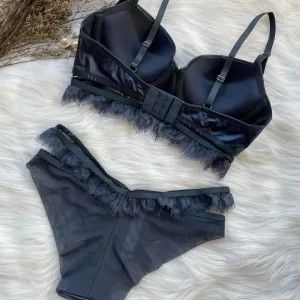 Women’s PU Leather Bra Underpants Set