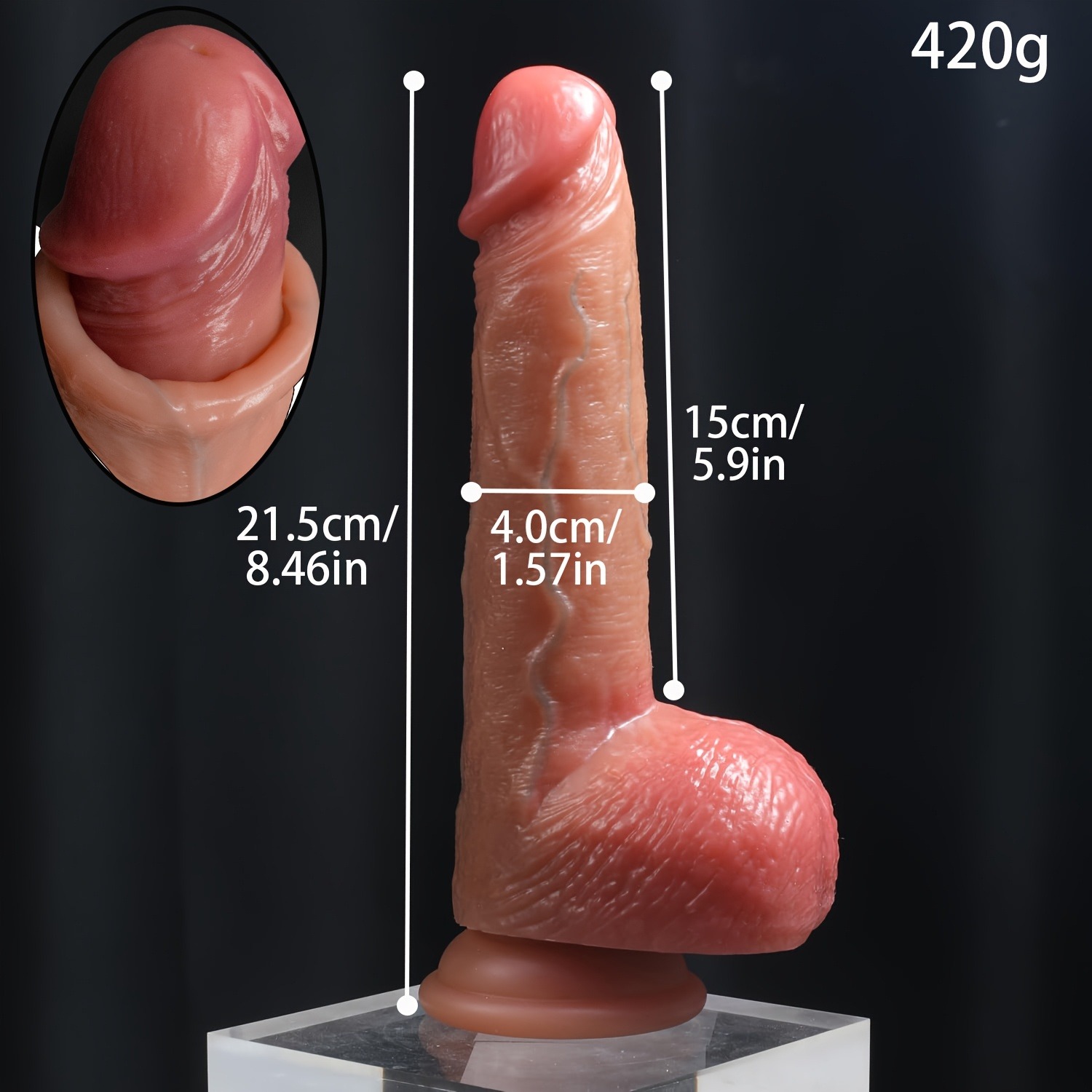 Unisex Squirting Dildo with Strong Suction Cup - Image 3