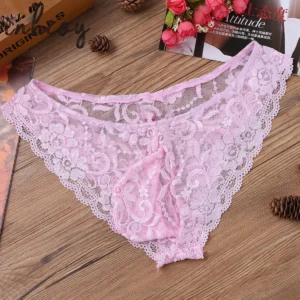 Men’s Floral Lace Sheer See-Through Lingerie