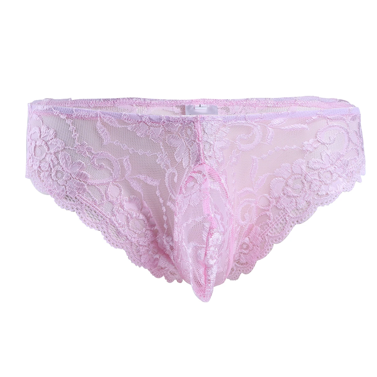 Men's Floral Lace Sheer See-Through Lingerie - Image 4