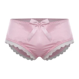 Men’s Ruffled Lace Trim Cutout Crotch/Normal Crotch Panties