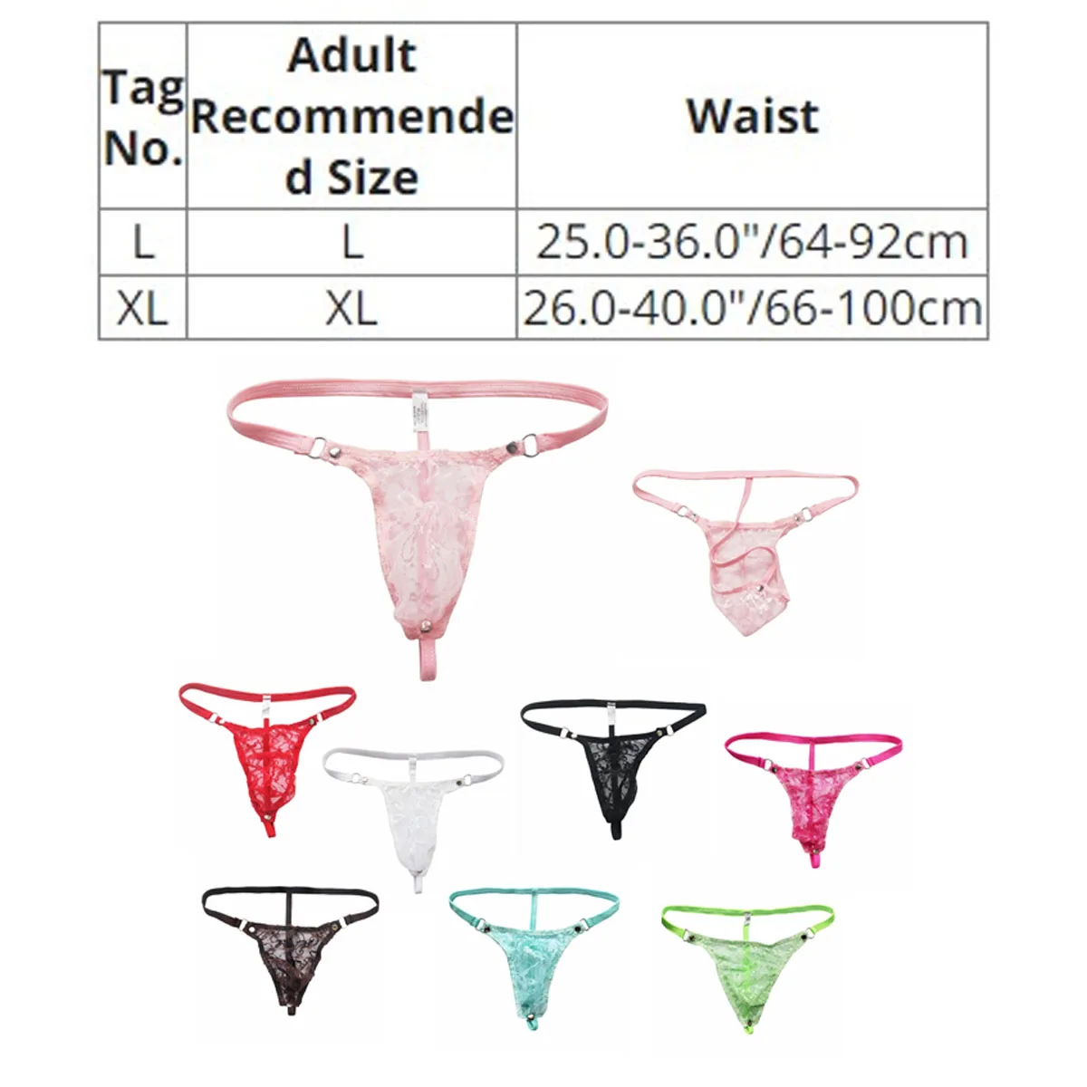 Men's Floral Lace Sheer See-Through Lingerie - Image 6