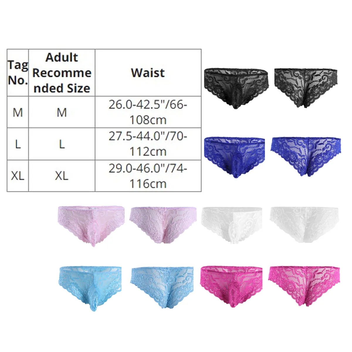 Men's Floral Lace Sheer See-Through Lingerie - Image 5