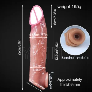Realistic Reusable Silicone Penis Sleeve for Men