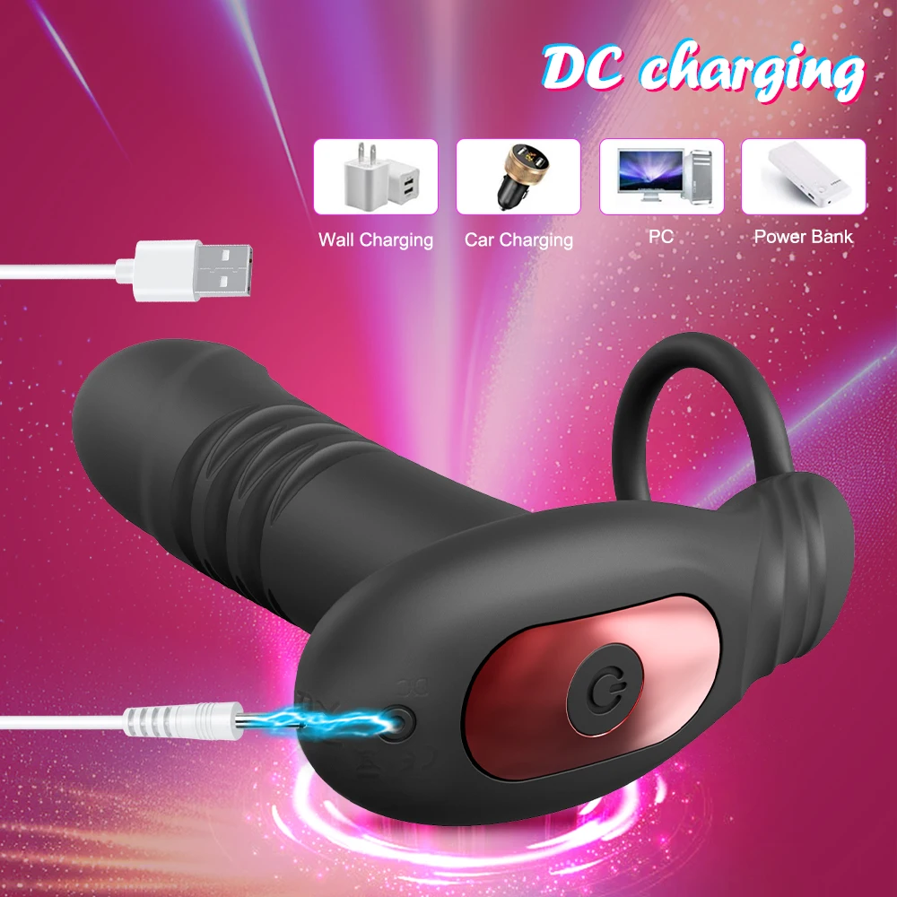 Male 2 In 1 Cock Ring and Anal Butt Plug Vibrator - Image 5