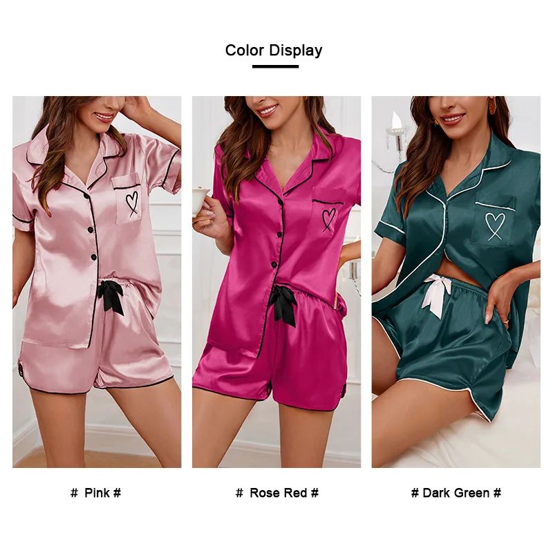Women's Button-Down Short-Sleeve Top & Shorts Pyjamas